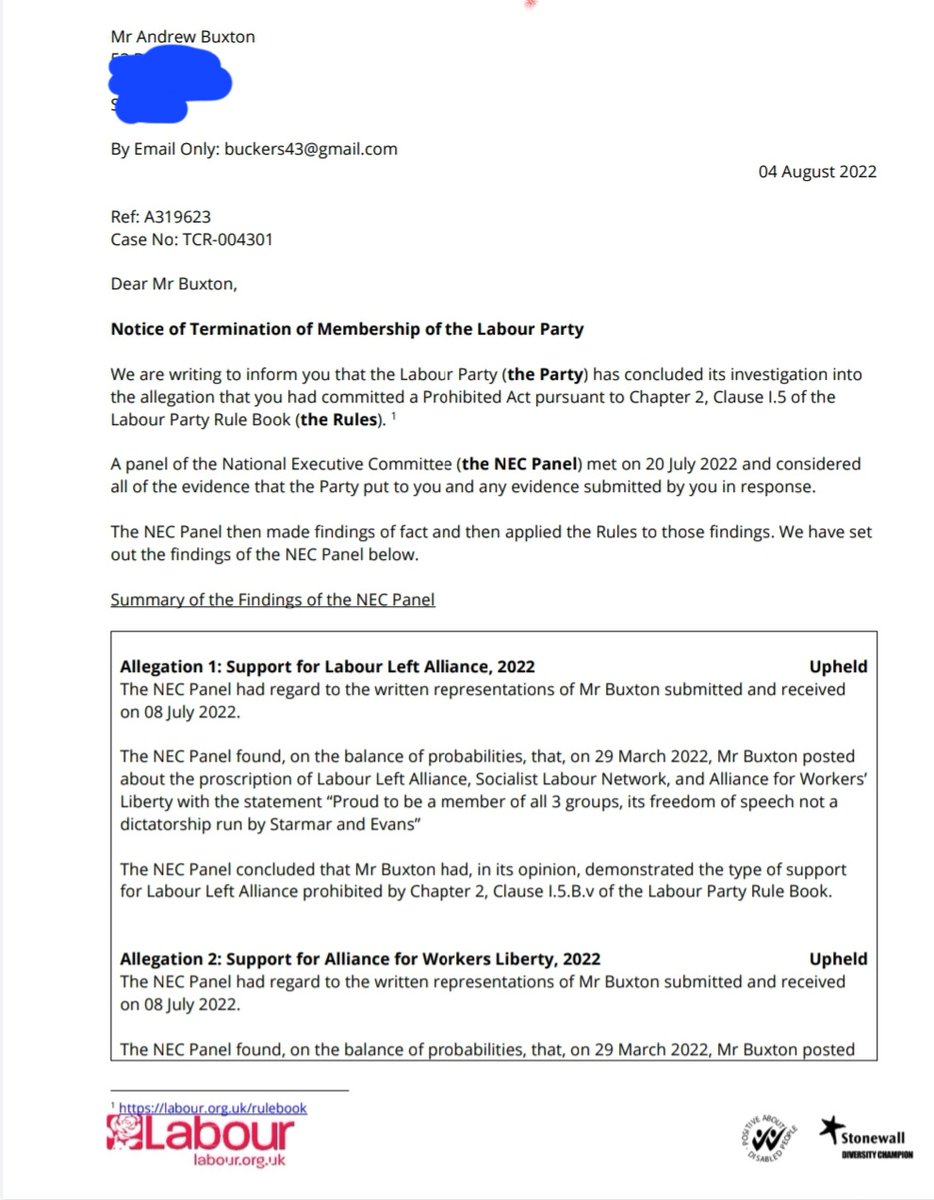 RedBasildon's tweet image. Have given over 30 years to @UKLabour from a grass roots activist slogging miles for the party, branch secretary, Clp Chair, Cllr and this is what they now think of me. It breaks your heart to a party that I've given so much. I'm now another number, this tweet will go unnoticed🥲
