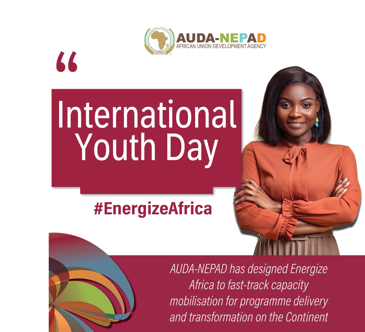 #InternationalYouthDay
"At AUDA-NEPAD we have designed #EnergizeAfrica to fast-track capacity mobilisation for programme delivery &amp; transformation on the Continent - Harnessing the Potential of Africa’s #Youth to Transform the Continent" <a href="/nardosbthomas/">Nardos BEKELE-THOMAS</a>