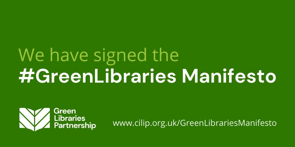 CILIPScotland's tweet photo. We're proud to be part of the #GreenLibraries Network, working together for people and planet, and to have added our name to the #GreenLibraries Manifesto. Come join us, #CILIPSGoGreen community - #LibrariesAreEssential to environmental action! 💚https://t.co/0hmoxLi6iz https://t.co/dehqXxwcTN