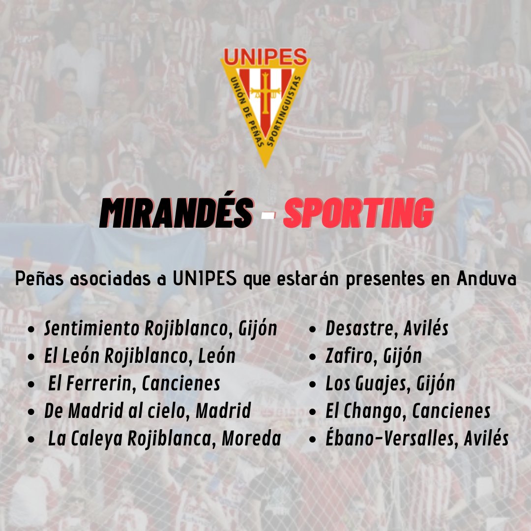 🚌 Listado de peñas asociadas a UNIPES que estarán presentes en el estreno liguero mañana en Miranda de Ebro.