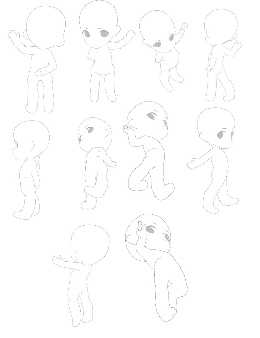 トレス素材ポーズ集 Illust Pose Twitter