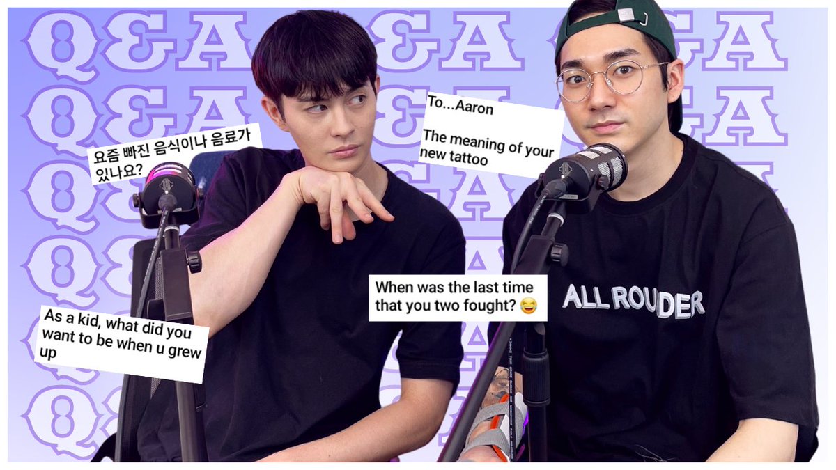 📢NEW VIDEO!📢
Q&amp;A #3! Answering your questions!

Q&amp;A | WHAT HAPPENED TO AARON'S ARM? TATTOO MEANING? LATEST OBSESSIONS? | 아론 팔 왜그래? 타투? 요즘 빠진 이것저것?

📺youtu.be/46wKlmO9hmw

#KoreanCowboys #코리안카우보이스
#곽영민 #아론 #AARON
#제이 #조엘 #JOEL 
#QandA
