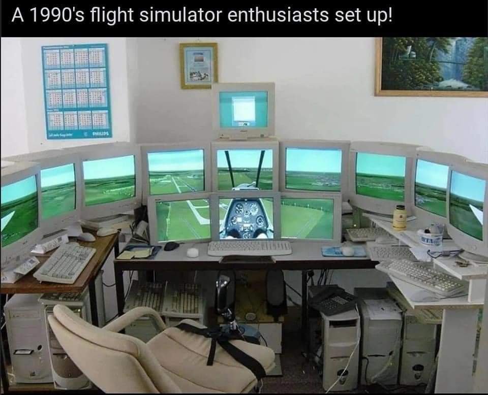 holospatial's tweet image. Now that's a setup 👌 Multiple screens or projection mapping, immersion has always been the goal for technology, but immersive tech utilises the best tools we have 👀👃👂👣👆👁️‍🗨️