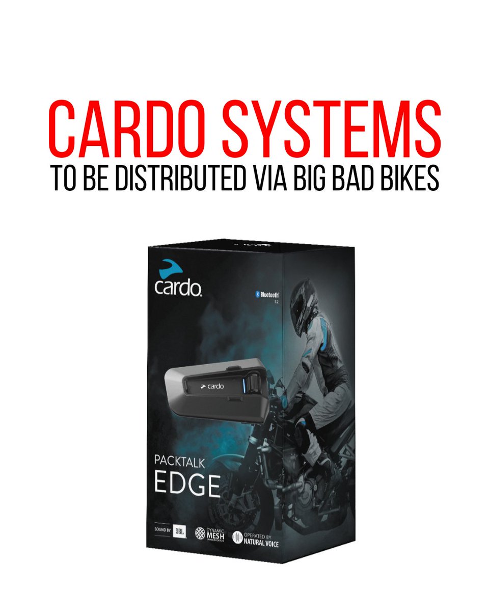 #BigBadBikes is the new distributor for #CardoSystems in India!

#CardoSystems specializes in Bluetooth communication systems for motorcyclists and has launched five different models in India. We are testing the Spirit HD and Packtalk Edge, stay tuned for more! • #fastbikesindia