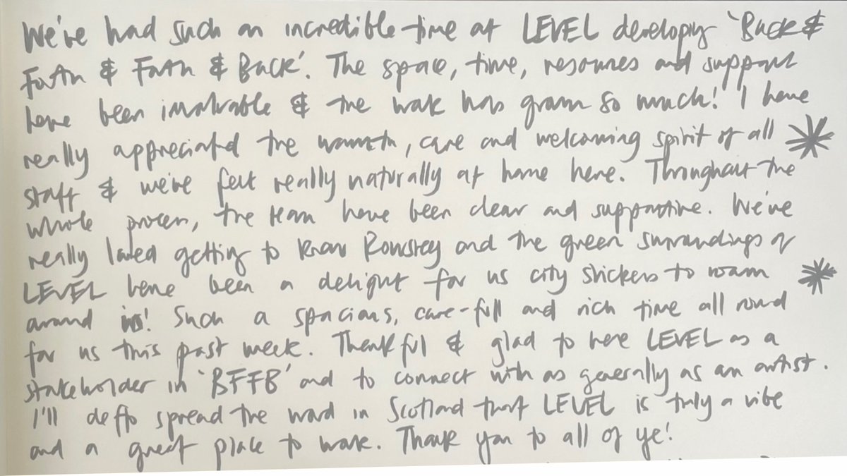levelcentre's tweet photo. Thinking about applying for the #LevelResidencyLab? Here's what @abswatson had to say about her recent residency at LEVEL...
Applications close on Mon 12 Sept: https://t.co/wsvacl6R13 https://t.co/SFr6y33vRT