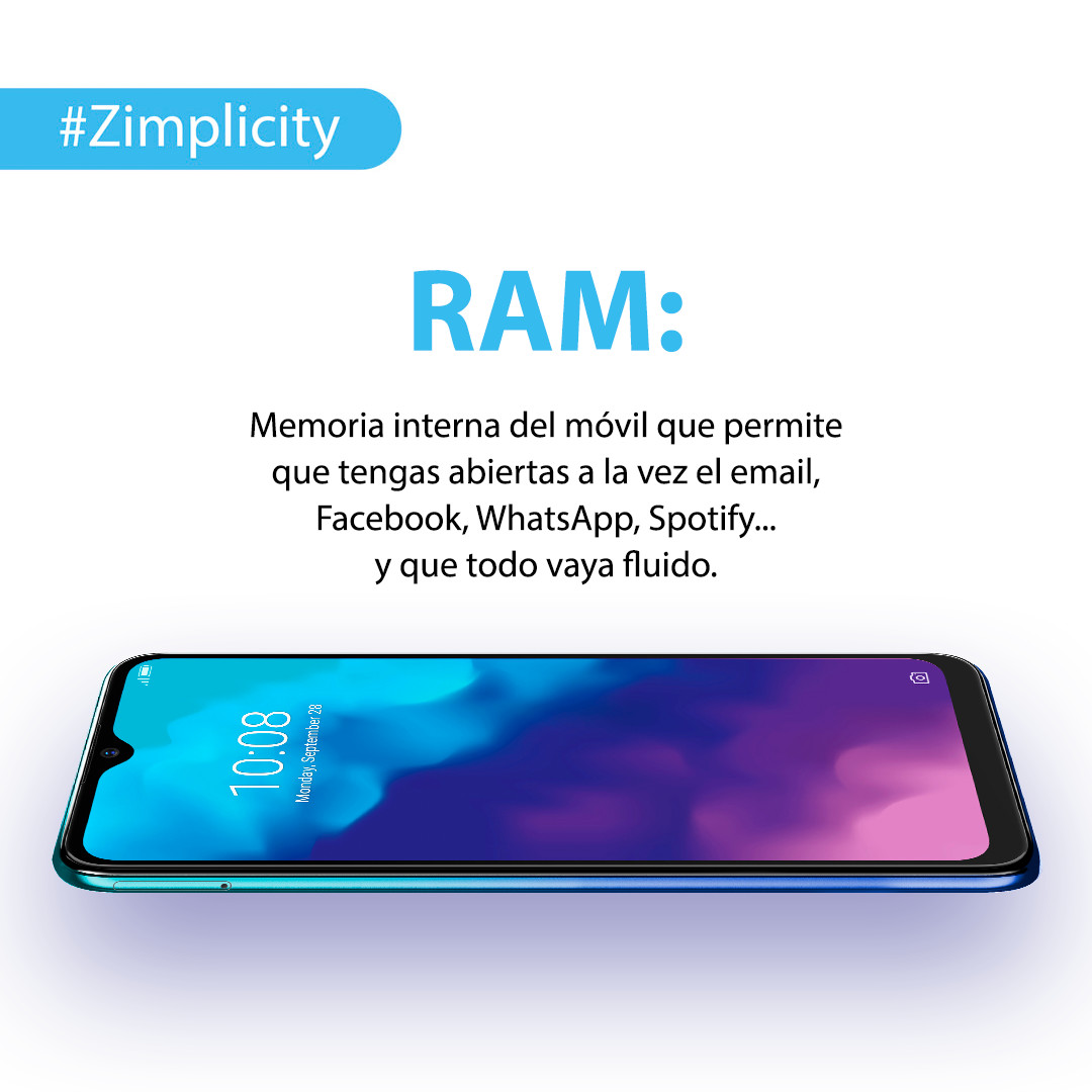 ZTE_es's tweet photo. Mayor rapidez de funcionamiento, de reacción y menos pantallas congeladas. Sí la #RAM, o procesador, del 📱 es el motor que lo hace funcionar de manera óptima. 👌
#ZTE #Zimplicity https://t.co/qcLqOC5PkM