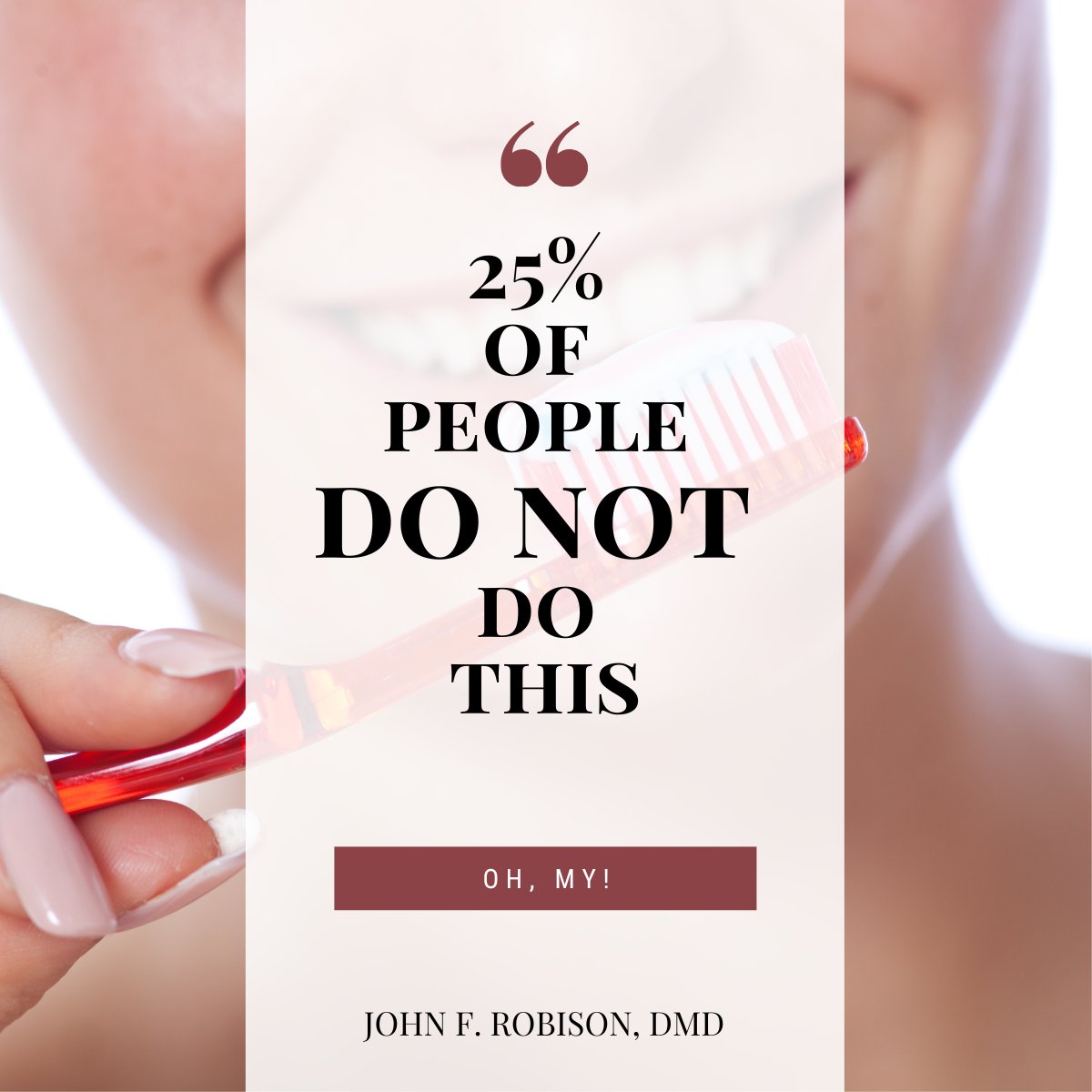 25% of adults do not brush their teeth twice a day. Not you, right? Not brushing twice a day increases the risk of tooth decay by 33%. 🪥🦷
 #FunFactFriday