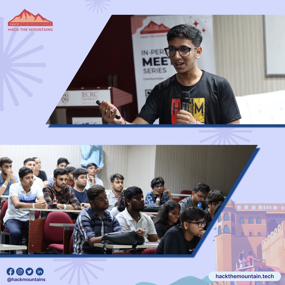 HackMountains's tweet photo. Memories last forever.✨
Another load of memories filled with lots of joy🥳, learning👨💻and laughter😃, straight from the #HackTheMountains Jaipur Meet-up.
Thank you everyone who came and made this meet-up a special one. 🤗
Always love hosting you all.💜
#hackthemountains #htm3 https://t.co/YOrrlJo0e6