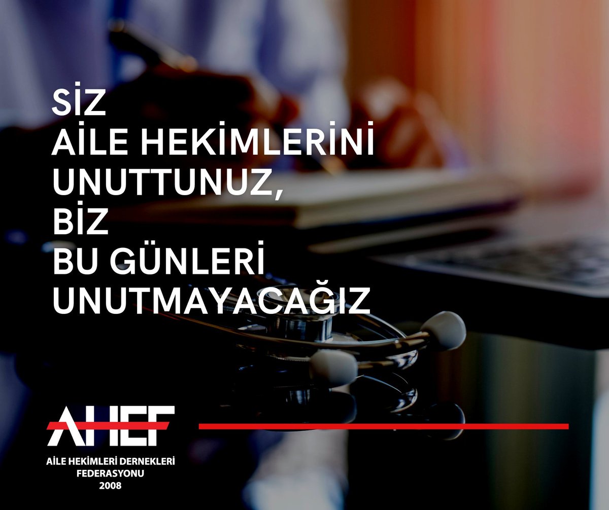 #AileHekimleriniUnuttunuz
<a href="/drfahrettinkoca/">Dr. Fahrettin Koca</a> <a href="/saglikbakanligi/">T.C. Sağlık Bakanlığı</a> <a href="/AHEF2008/">AHEF</a>