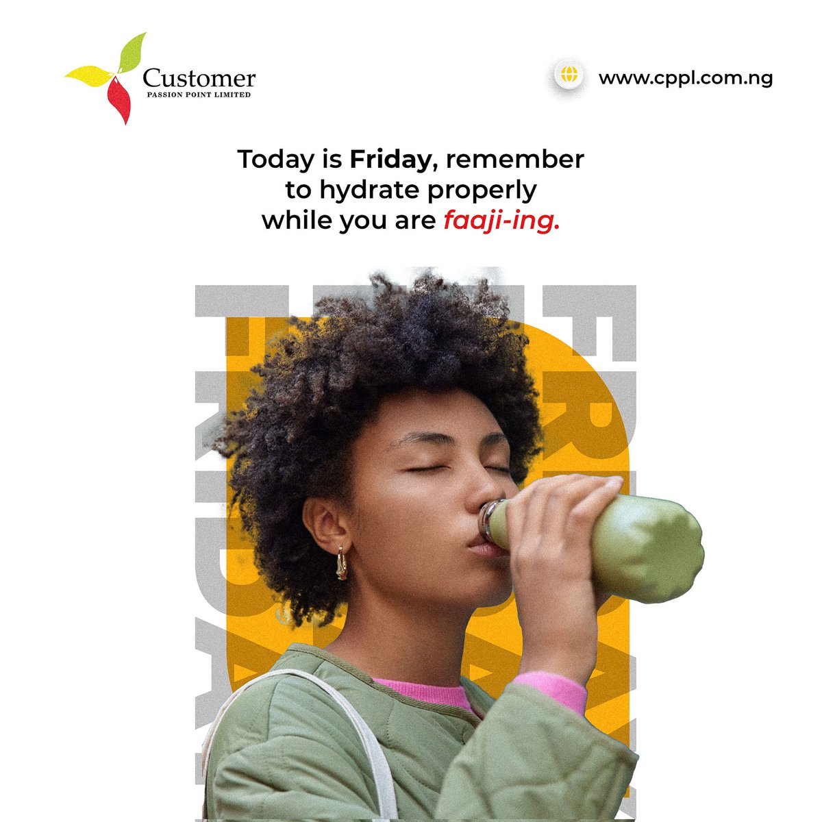 cpplnigeria1's tweet image. Drinking enough water each day helps to regulate body temperature.

Remember you have to be in good working condition on Monday.

#cpplnigeria #cppltrainingprograms #tgif #Friday #funday #weekend #water #party #hydrate #fargi #progress #august #Nigeria #nigerianbusiness