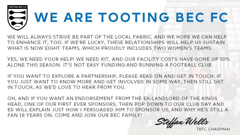 Tooting Bec FC tweet media