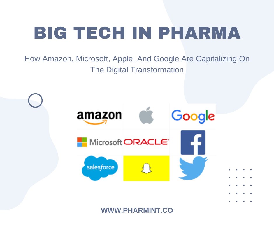 gopharmint's tweet photo. BIG TECH IN PHARMA! How Amazon, Microsoft, Apple, And Google Are Capitalizing On The Digital Transformation - Part 1 https://t.co/ClMQhvAz4a