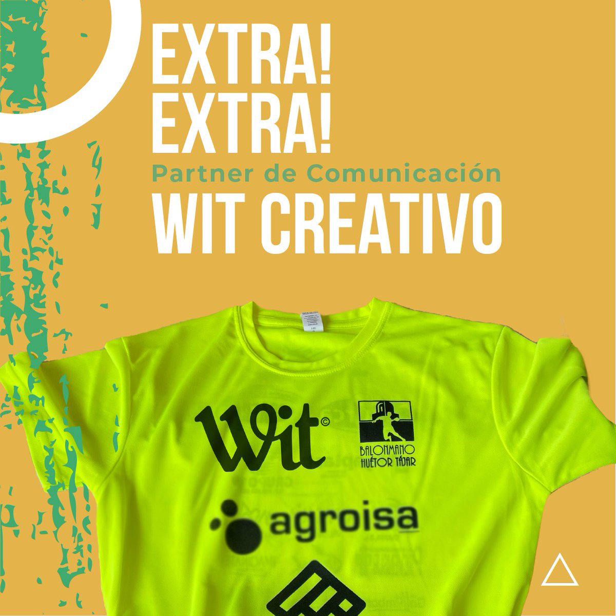 BmHuetor's tweet photo. @wit_creativo será Partner de Comunicación del Club Deportivo Balonmano Huétor Tájar 👏

Atentos a nuestras RRSS porque os vamos a tener informados de todo!!
🟡🤾🏻‍♂️🤾🏽🔵

#balonmano #handball #balonmanoandalucia #balonmanobase #balonmanoengranada https://t.co/NOvNQ7coEG