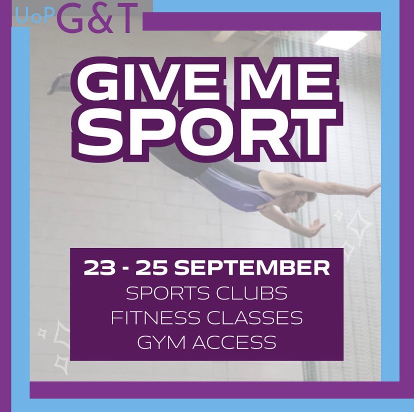Come and try Gymnastics and Trampolining in September (as well as the other clubs) and the brand new Ravelin Gym! It’s only £10! The link is in our Instagram bio <a href="/uopgymandtramp/">UoP Gym and Tramp</a> 💜 #teamuop #freshers #uopsport