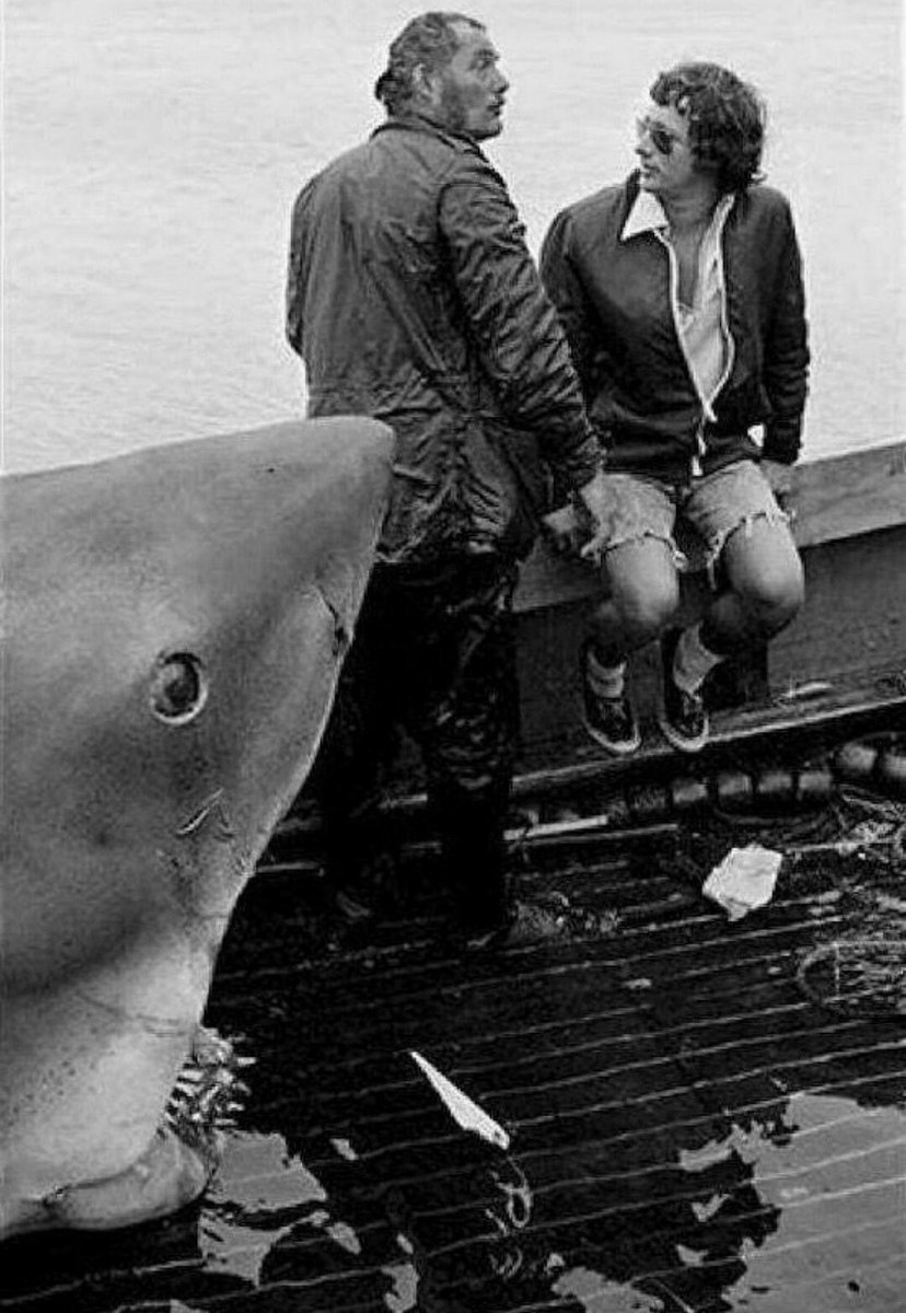 Steven Spielberg On Set Jaws