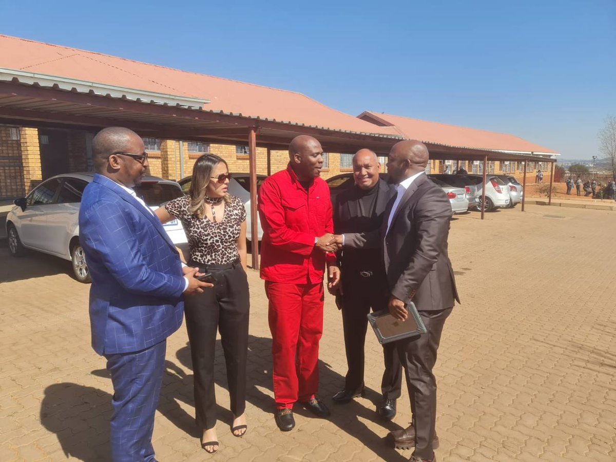 GPLegislature's tweet photo. Led by Chairperson Matome Chiloane the Portfolio Committee on Education is conducting an oversight visit to Thuto Pele secondary school in Kagiso, West Rand.
The purpose of the visit is to assess the implementation of the ICT and E-learning in Gauteng Schools https://t.co/IdoEd7eCmA
