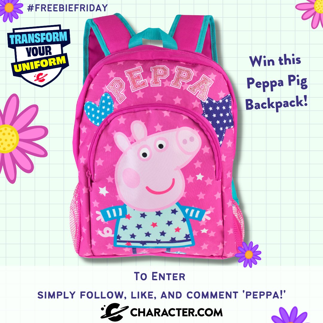 It's #FREEBIEFRIDAY! 

We're giving you the chance to #WIN this Peppa Pig Backpack, perfect for Back To School!🐽

For a chance to WIN; simply LIKE this post, FOLLOW our page, and COMMENT 'PEPPA'!

Competition closes at 11:59pm on 14/08/2022

Good Luck!⭐