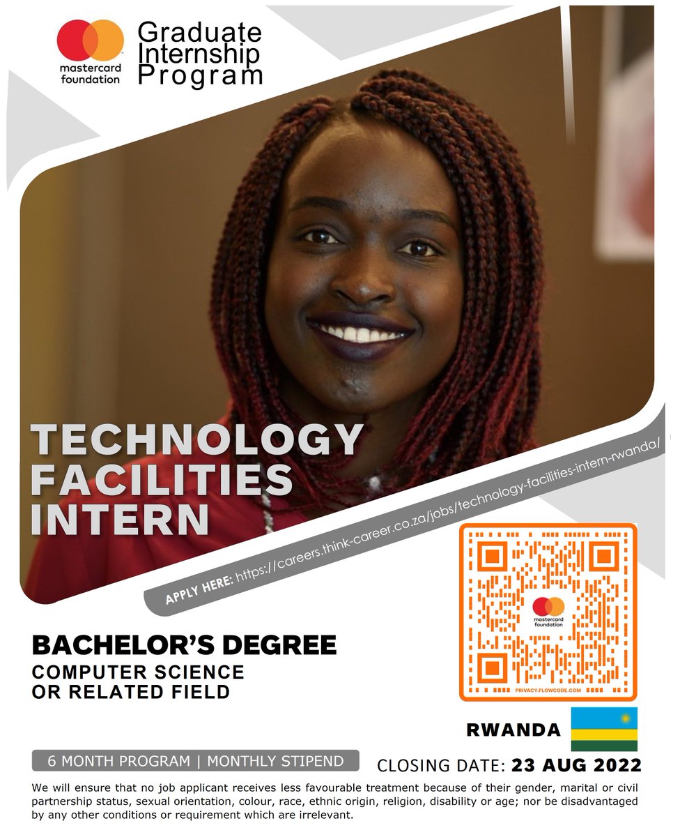 ThinkCareer2's tweet photo. Apply Here careers@think-career.co.za #thinkcareer #graduates #internship #Africa #Rwanda https://t.co/7ifwwNYUnW