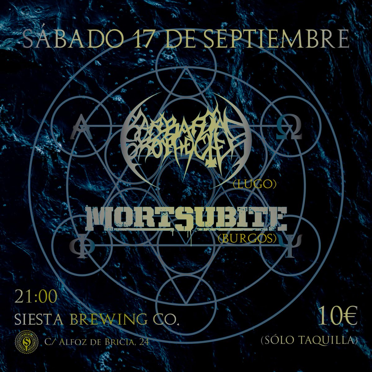 BPband_official's tweet photo. El próximo sábado 17 de septiembre estaremos por primera vez en Burgos, en la Sala Siesta Brewing Co acompañando a los geniales MortSubite.

¡Os esperamos!

#deathmetal #blackmetal #underground #extrememetal  #livemusic #22years https://t.co/womJnogbiM