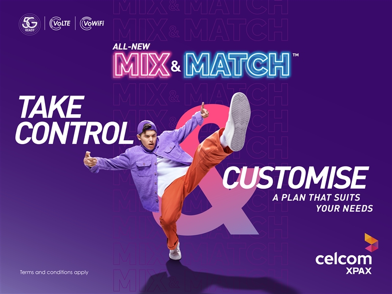 malaysia601's tweet photo. The all-new Mix &amp; Match™ prepaid plan from Celcom #Xpax offers flexibility and customisation, starting from only RM20 a month or as low as RM8 for 5 days with high-speed Internet. 

https://t.co/4xkxJKfGqX https://t.co/hvlfuH6DuL