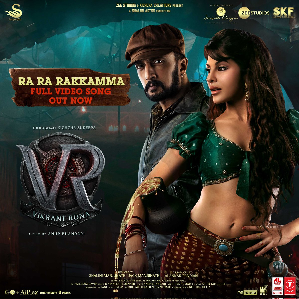 KicchaSudeep's tweet photo. #RaRaRakkamma video song out now❤️🥂

https://t.co/cVnJvrAru1

#VikrantRona #VikrantRonaBlockbuster @Asli_Jacqueline @AJANEESHB @anupsbhandari @shaliniartss @LahariMusic @tseries https://t.co/zc3CIS5Mz0