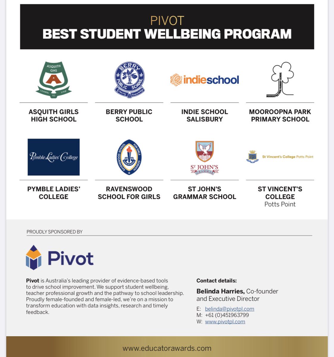 Bob Willetts (@bobwilletts) on Twitter photo So proud of the Berry team and our partners in the Living Ripples Program.
Finalists in the 2022 Australian Education Awards Best Student Wellbeing Program.
#partnership #collaboration
<a href="/amandaj3rd/">Amanda Third</a> <a href="/KristenSkinne16/">Kristen Skinner</a> <a href="/TheEducatorAU/">The Educator</a> <a href="/susanhilliar2/">susan.hilliar</a> So proud of the Berry team and our partners in the Living Ripples Program.
Finalists in the 2022 Australian Education Awards Best Student Wellbeing Program.
#partnership #collaboration
<a href="/amandaj3rd/">Amanda Third</a> <a href="/KristenSkinne16/">Kristen Skinner</a> <a href="/TheEducatorAU/">The Educator</a> <a href="/susanhilliar2/">susan.hilliar</a>