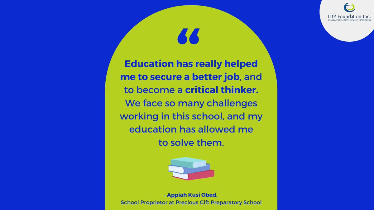IDPFoundation's tweet photo. This #InternationalYouthDay we call for #IntergenerationalSolidarity to break down barriers to accessing quality education so no young person is left behind! 

We spoke to stakeholders in the affordable non-state sector about the importance of education. Read their responses ⬇️ https://t.co/wwHdN4ipqZ