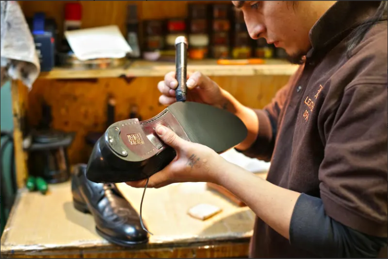 Our shoe repair service is carried out by our experienced craftsmen on our premises.  They have over 18 years experience between them, to give you the best possible finished product. 

visit our website for more information on shoe repairs:
exclusivecleaners.co.uk/repairs
