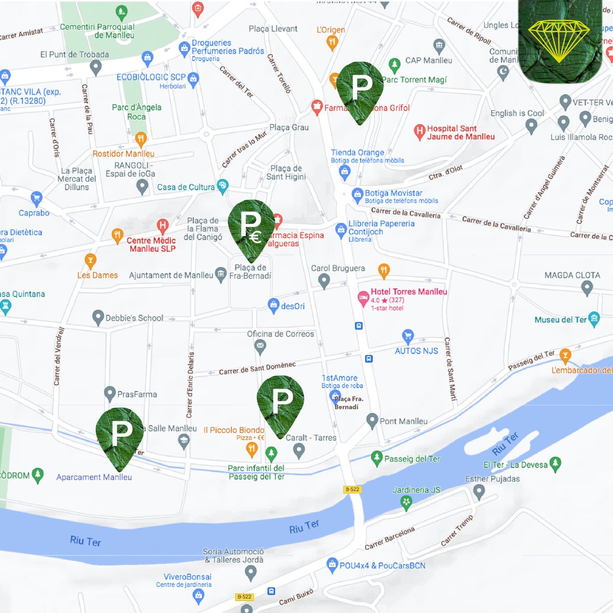 Per a tots els que vingueu a #Manlleu a gaudir de la festa del Serpent, us deixem un plànol on hi ha marcades àrees d’aparcament.
#festaserpent #serpentdemanlleu #serpentdelsmenuts #FMManlleu22  #culturapopular #osona <a href="/manlleueja/">Manlleueja</a>