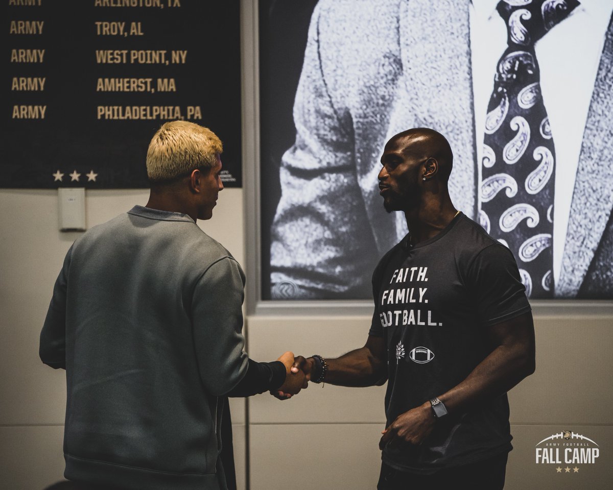 Thanks to Super Bowl Champ and 13-year NFL veteran @JasonMcCourty for speaking to the team on Thursday night 👏👏👏 #GoArmy