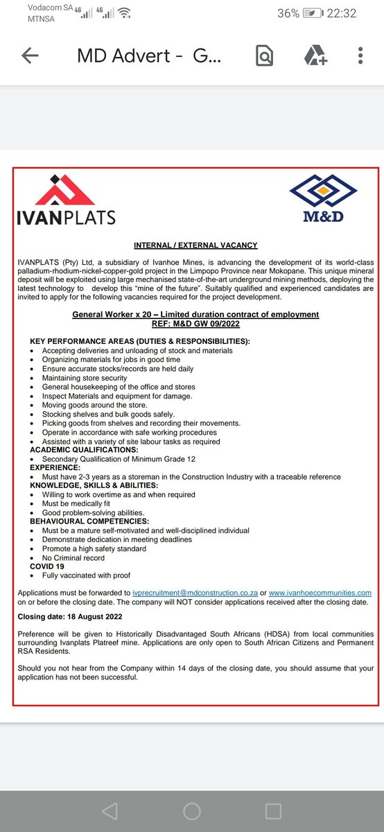 RMakukuli's tweet image. Admin and HR Clerk x2
General Worker x20
Concrete Hands x10
Shutter Hands x20