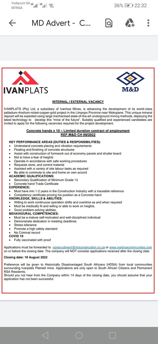 RMakukuli's tweet image. Admin and HR Clerk x2
General Worker x20
Concrete Hands x10
Shutter Hands x20