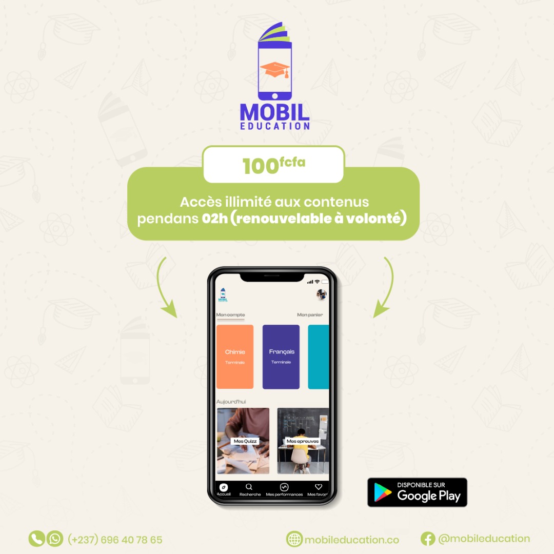 Mobil_Education's tweet photo. Après un accès gratuit à l’application sur la période d’examen qui vient de s’achever, beaucoup d’élèves ont bravé avec succès leur #examen. Dans le package des fournitures scolaires de vos enfants, pensez désormais  à souscrire aux forfaits de #Mobil_Education. https://t.co/UWID3mD3DC
