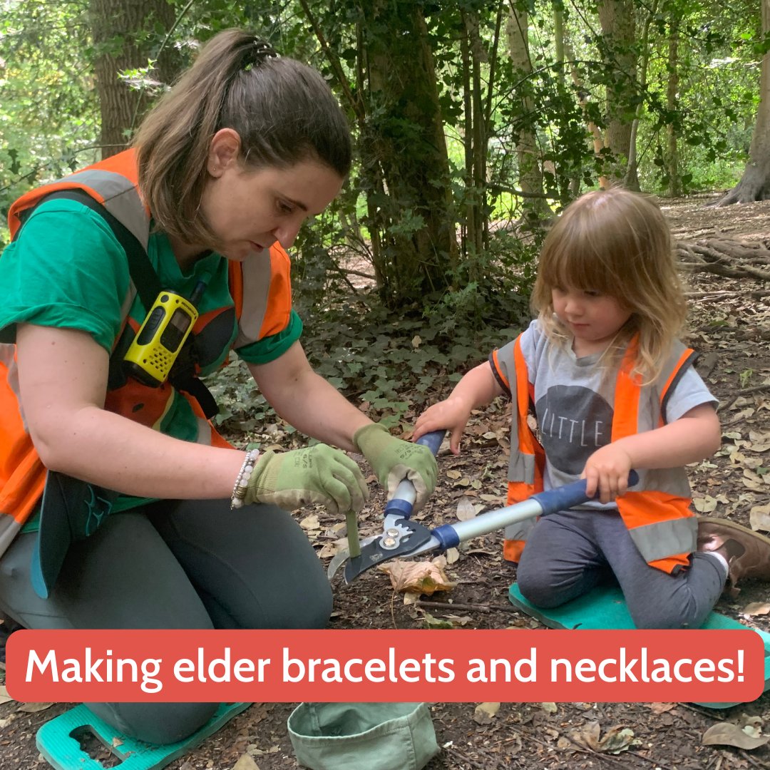LittlForestFolk's tweet photo. Over at our Putney Heath nursery the children have been getting creative again and making their own elder bracelets and necklaces! ⁠😁 🌿 https://t.co/9jQJXlpONn