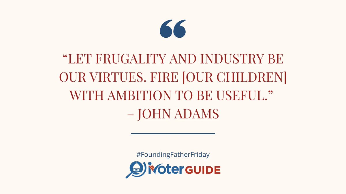 ivoterguide's tweet photo. What are we instilling in our children? #FoundingFatherFriday https://t.co/0AShCdWDvy