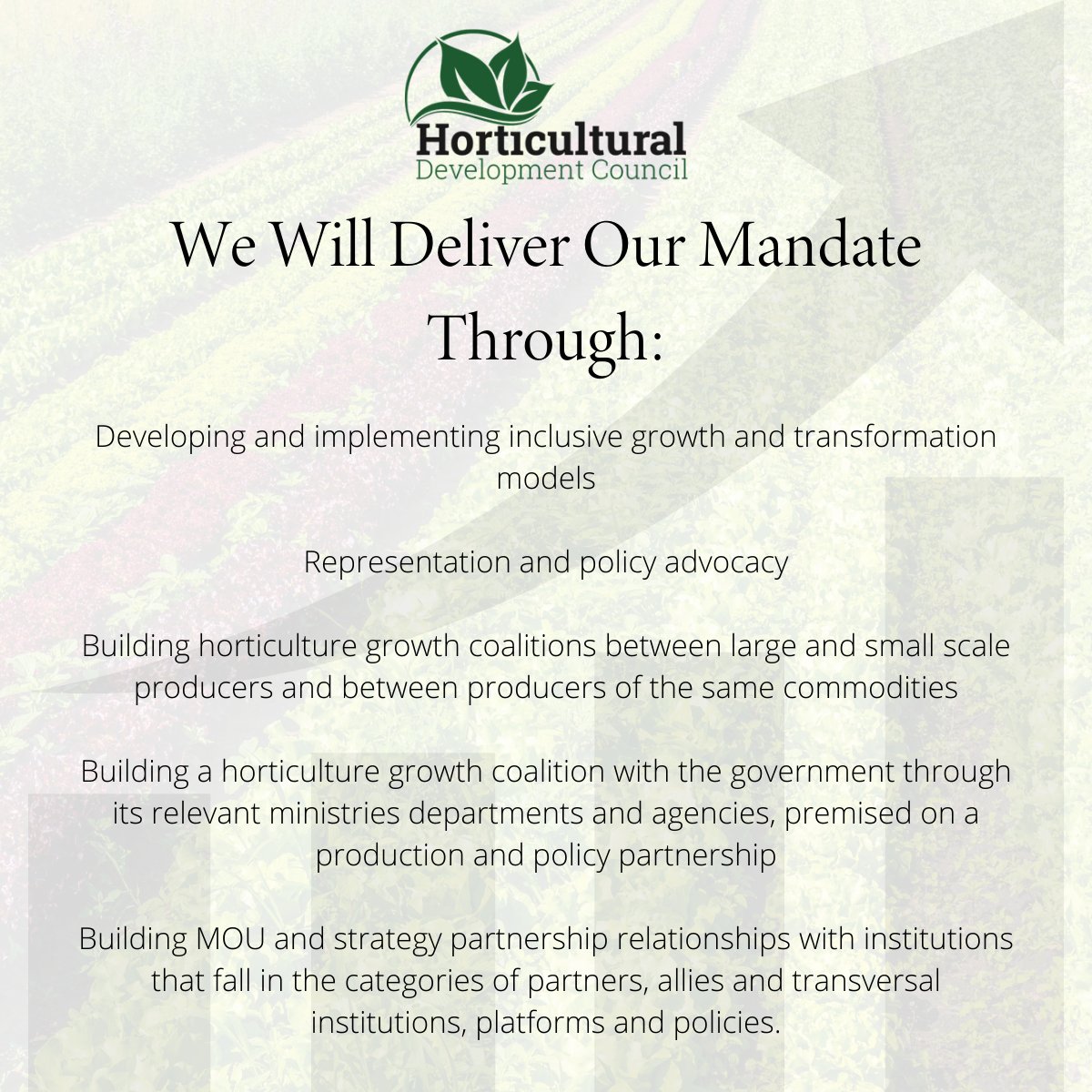 Our strategy comes at the back of a declining sector that holds so much promise. We want to recreate some of the key success factors that propelled the sector in the past and more from a concerted effort to set and deliver collective growth and transformation targets.

#hdczim