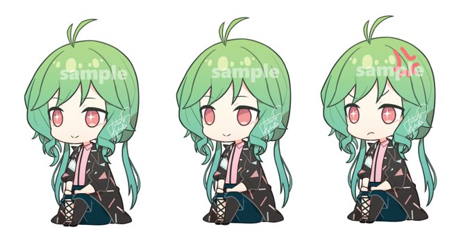 翠青いもこ様()のミニキャラを納品させていただきました! 