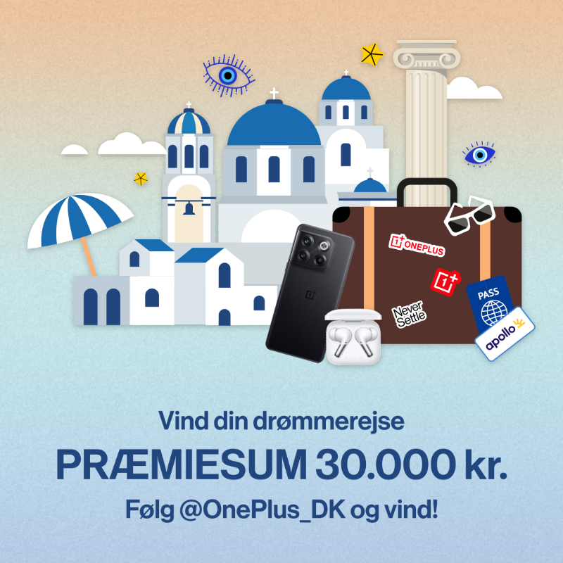 OnePlus_DK's tweet photo. Grækenland: sol, hvide strande og smukke blå nuancer. Er det også din drømmedestination? 👀
Husk, at du kan vinde et gavekort på 20.000 kr. til @Apollo_Danmark + den nylancerede OnePlus 10T! Hvad venter du på?

#OnePlusDreamDestination #Giveaway #OnePlus10T