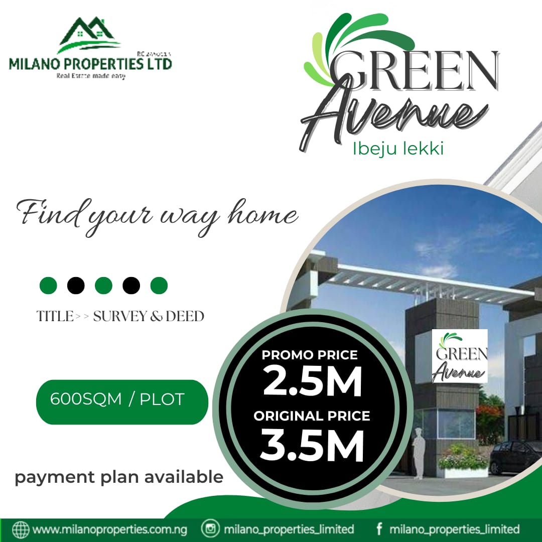 ALERT!!!

Tag any one looking for a good land with instant allocation to buy now.