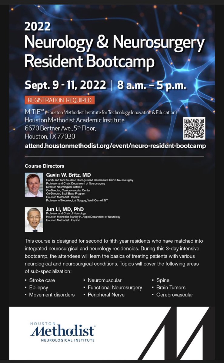 Amir Faraji, MD, PhD (@amirhfaraji) on Twitter photo Open to neurology and neurosurgery residents from across the country - a fantastic lineup of instructors and hands on sessions! Travel and accommodations covered. web.cvent.com/event/f1b2536d… <a href="/HMNeurosurgery/">Houston Methodist Neurosurgery</a> <a href="/HMethodistGME/">Houston Methodist Residency & Fellowship Programs</a> Open to neurology and neurosurgery residents from across the country - a fantastic lineup of instructors and hands on sessions! Travel and accommodations covered. web.cvent.com/event/f1b2536d… <a href="/HMNeurosurgery/">Houston Methodist Neurosurgery</a> <a href="/HMethodistGME/">Houston Methodist Residency & Fellowship Programs</a>