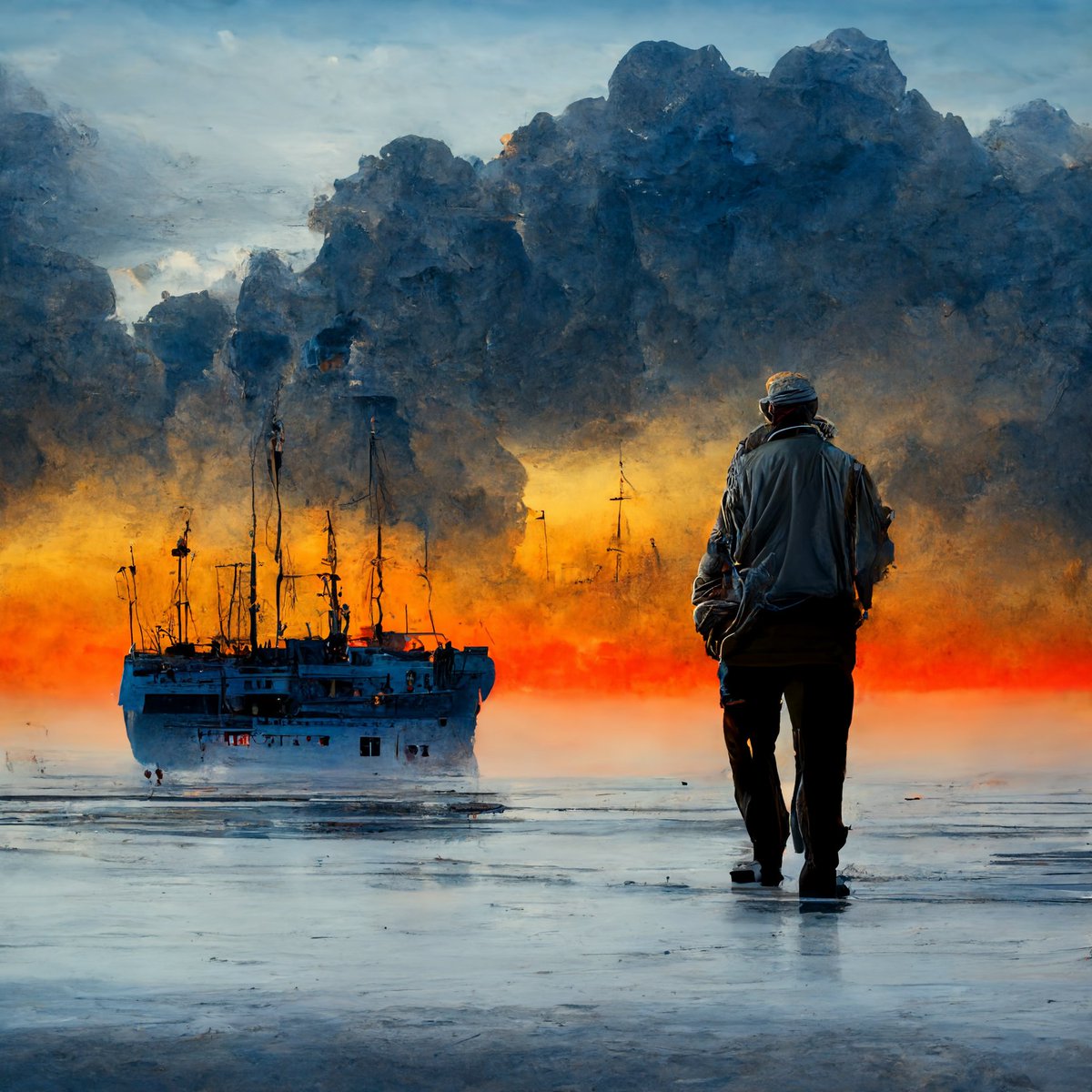 jrtproduction's tweet photo. Sunset Ship No.1
A man lonely enjoying the view of a ship at sunset from the shore. https://t.co/LeBFHqfKxh