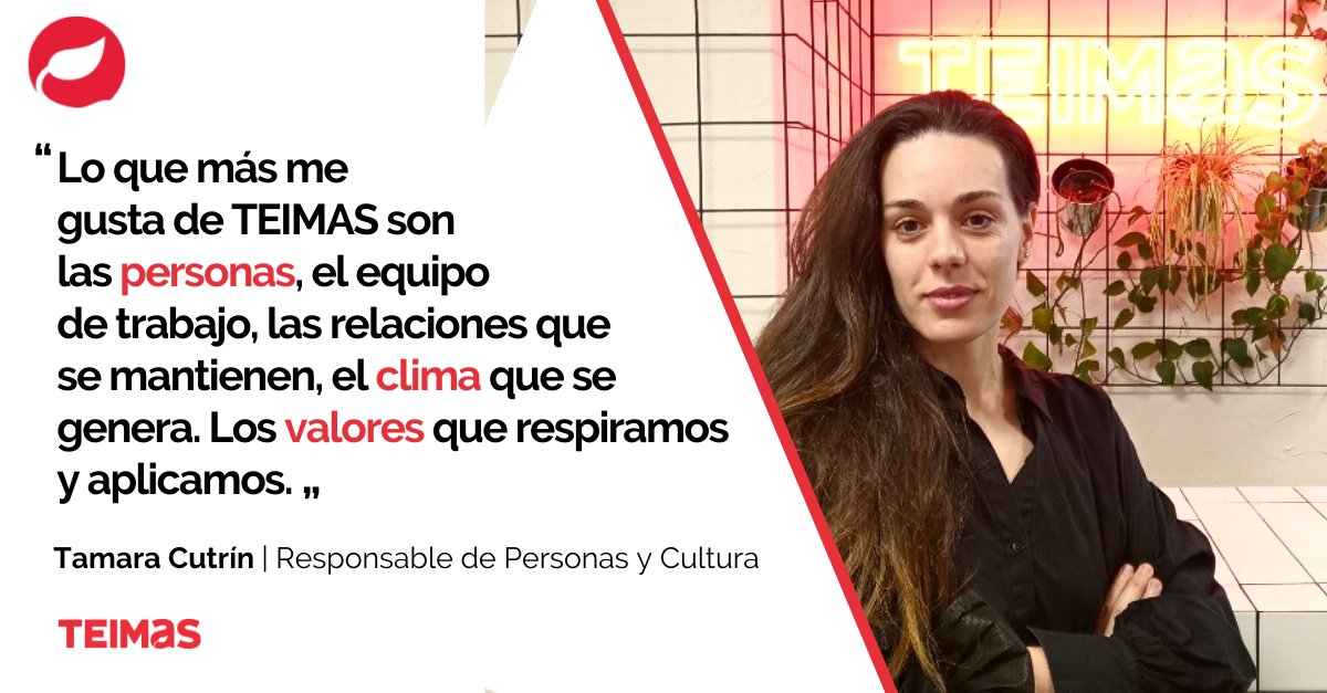 TEIMAS's tweet photo. 🙌 Traemos nuestro #Orgulloteimudo de viernes para que presentaros a.... 

👉 Tamara Cutrín, que lleva 7 meses en #TEIMAS como Responsable de Personas y Cultura. 

Para que la conozcáis un poco más, sus aficciones inusuales: 🏋️‍♀️ levantar pesas en el gimnasio y leer neurociencia. https://t.co/P2uxwwWBfV