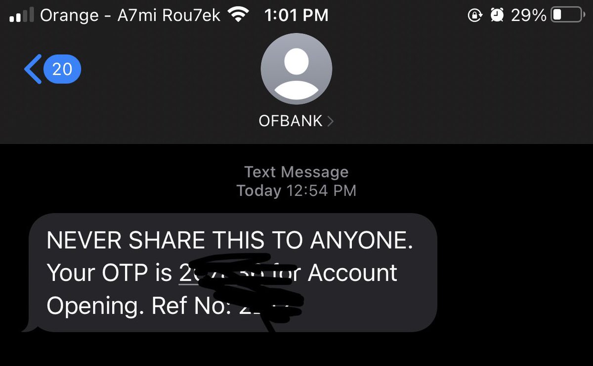 I just received this message, and what the hell is OFBANK?