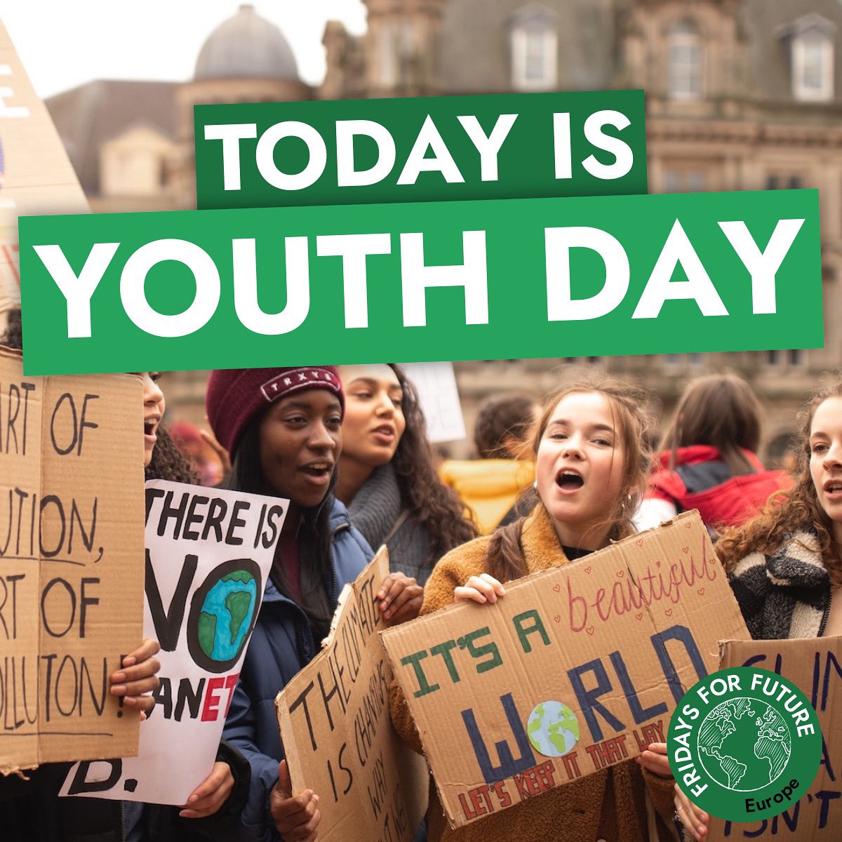 Today is International Youth Day! 🗓  A day to remember our importance in making the world a better place and protecting it, while achieving climate justice. 🌐✊ #FridaysForFuture