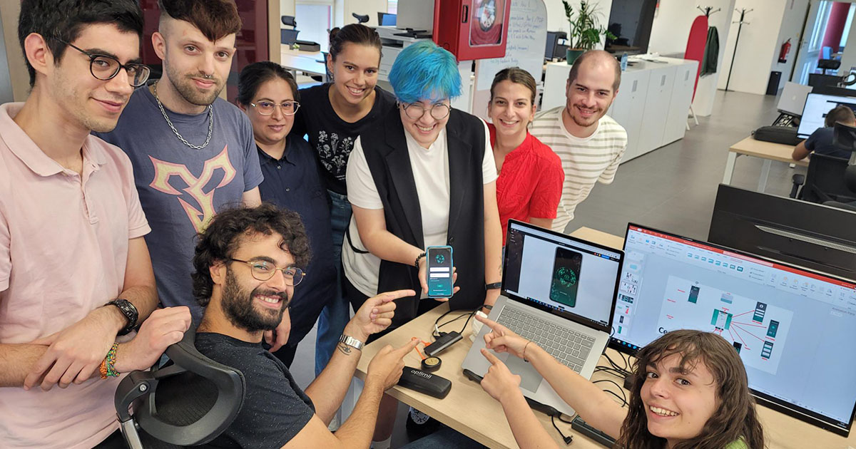 SoftwareOne's tweet photo. 30 #SoftwareONEAcademy apprentices developed the mock-up’s and user stories of a mobile application that allows our @SWO_DACH  employees and guests to rent an #ebike to make it easier for everyone to travel around #Leipzig and to the office.  

#GreenIT #sustainability #GoGreen https://t.co/Zm5xVWKjhe