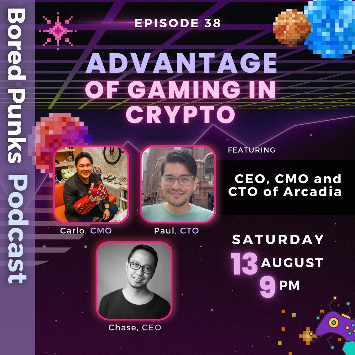 What is there to know about gaming in crypto? Is it more than just playing games?

If you're curious enough to find out more, join us with our special guests from Arcadia who will guide you through the advantages of gaming in crypto. 👾🎮

Make sure to join in tomorrow at 9PM! ✨