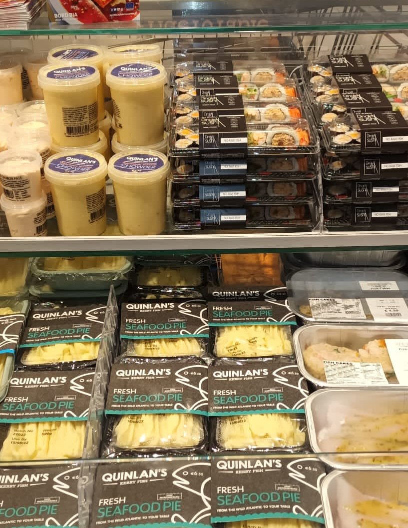 QuinlansFish's tweet image. Our Fish Shops have a wide variety of Fresh Fish with more landing from our boats tonight. They are also loaded with pre-prepared Sushi, Fish Cakes, Seafood Pies &amp;amp; much more! Perfect for the days when it’s too sunny out to be stuck in the kitchen for long!😉#FreshFishFriday