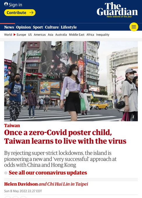 Hmm Taiwan decided to drop Zero-COVID in May, let's check in on them to see how that's working out?   Oh