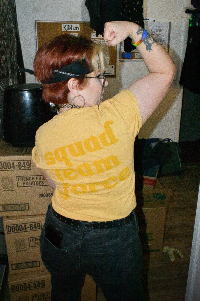velvetandstone_'s tweet photo. Got my @SquadTeamForce merch! Now I think the only thing missing is some #stfspaghetti stains, you know what I'm sayin'? 👀🍝
.
Thanks @lizabeth_pines for the photos 😂 https://t.co/aMB9XAsA6j
