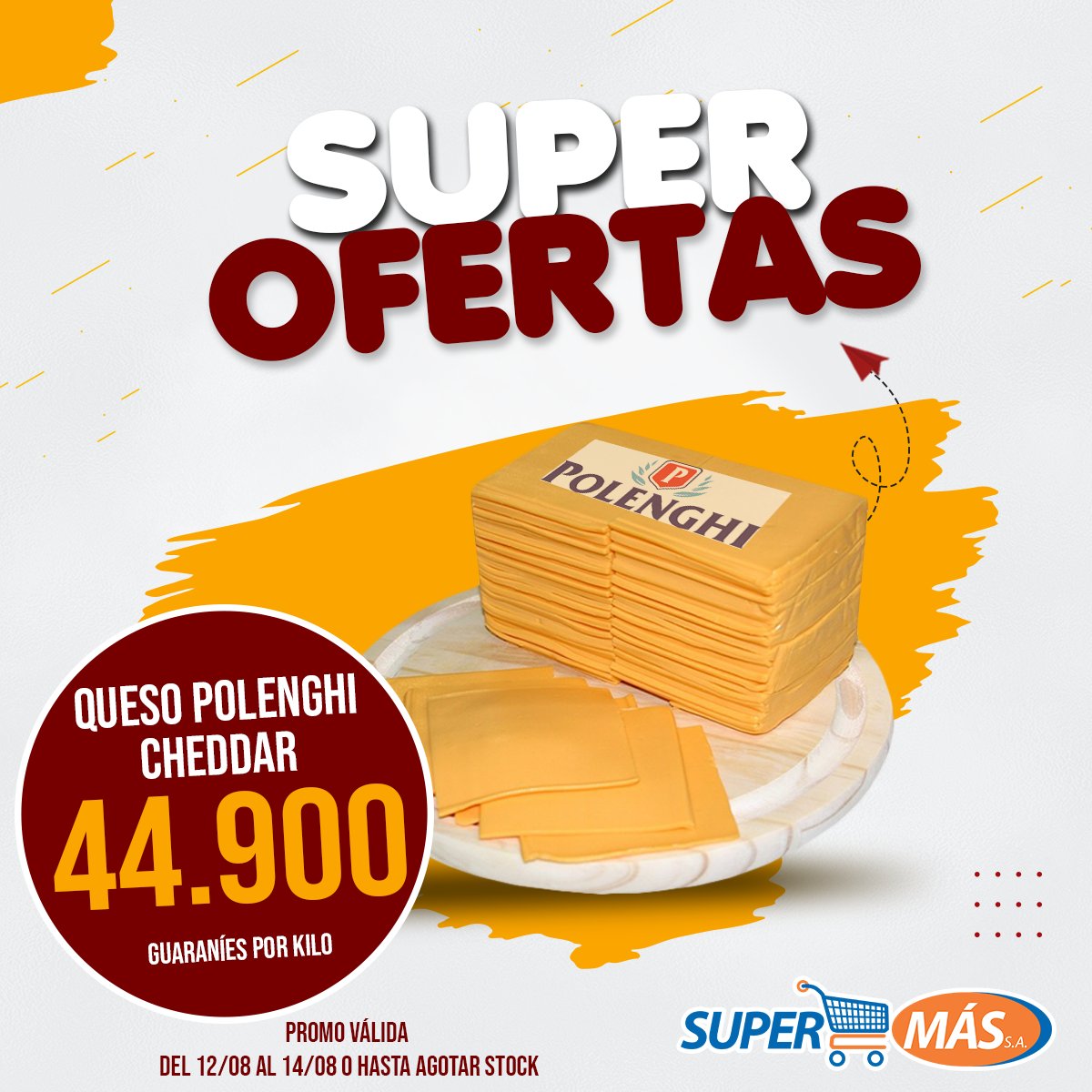 supermas_py's tweet photo. 🥳🥳Super oferta de fin de semana🥳🥳
▪▪▪▪TE ESPERAMOS▪▪▪▪
Oferta válida desde el viernes 12/08
Estamos al lado mismo del Mercado de Abasto de Asunción y abrimos hasta las 20 horas 😉
.
.
#SuperMas #SuperMasPy #TeDaMasPorMenos #OfertasDeVerdad #Descuenton #másofertas https://t.co/cUunir3ljD